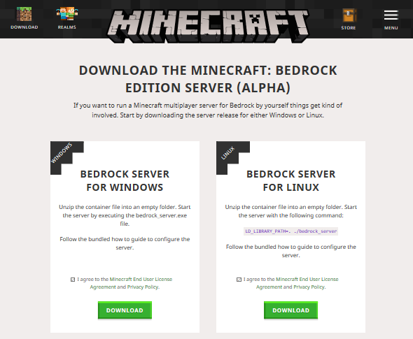 Minecraft Bedrock Serveur Dedie En Alpha Actualite Minecraft Fr Minecraft