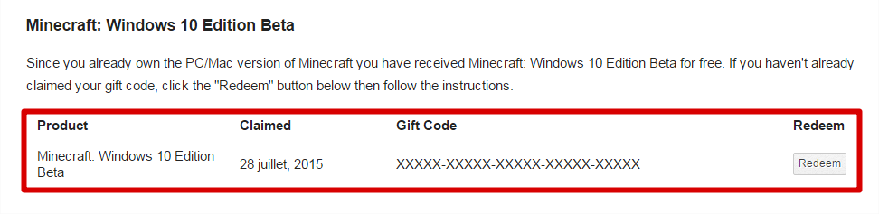 free minecraft windows 10 code