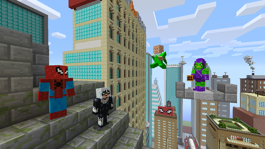 Minecraft Xbox 360 : Un pack de skins Spiderman. FR-Minecraft