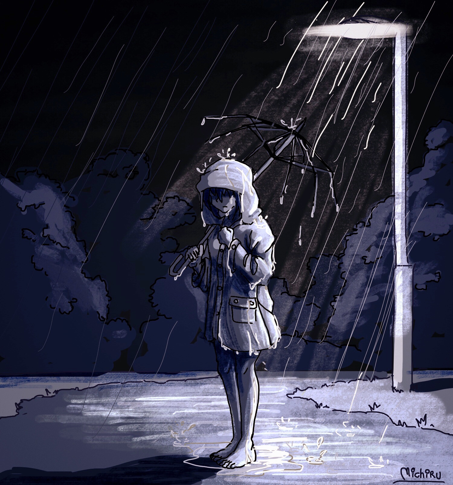 Raining in my heart - Huevember 12 art